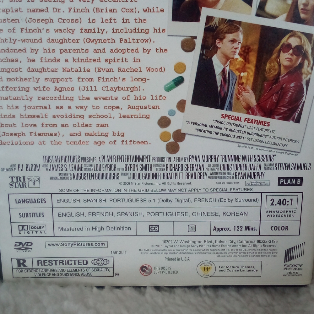 DVD - R - Running with Scissors - Picture 3 of 3